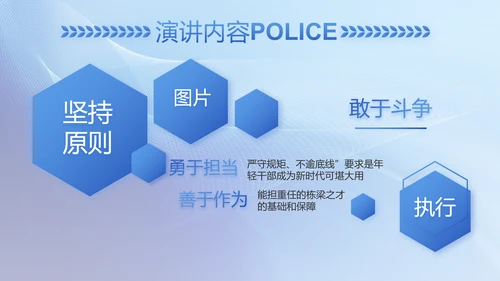 蓝色大气公安警察工作汇报动态PPT