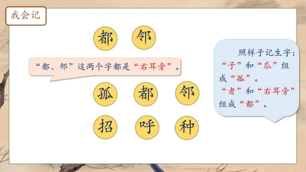 【核心素养】部编版语文一年级下册-5. 树和喜鹊 第1课时（课件）
