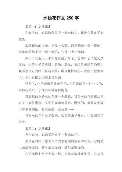 水仙花作文250字.docx