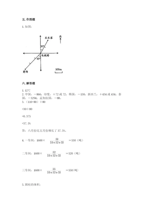 小学六年级下册数学期末卷及答案（考点梳理）.docx