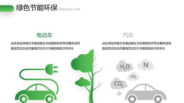 绿色环保2021年节能宣传周绿绿化构建生态文明城市PPT模板