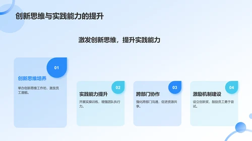 蓝色3D风通用行业年中工作总结PPT模板