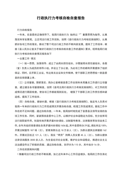 行政执行力考核自检自查报告.docx