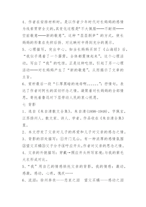 八年级上册语文知识点归纳总结人教版.docx