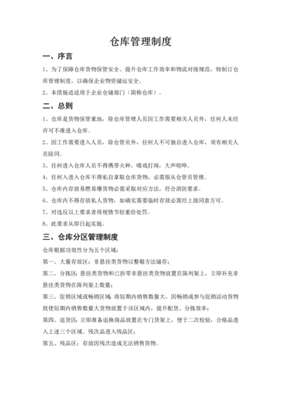 仓库管理核心制度.docx