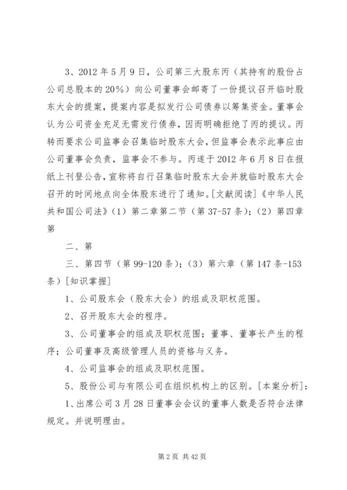 公司法课外学习资料.docx