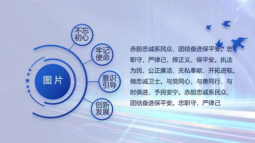 蓝色大气公安警察年终工作总结PPT