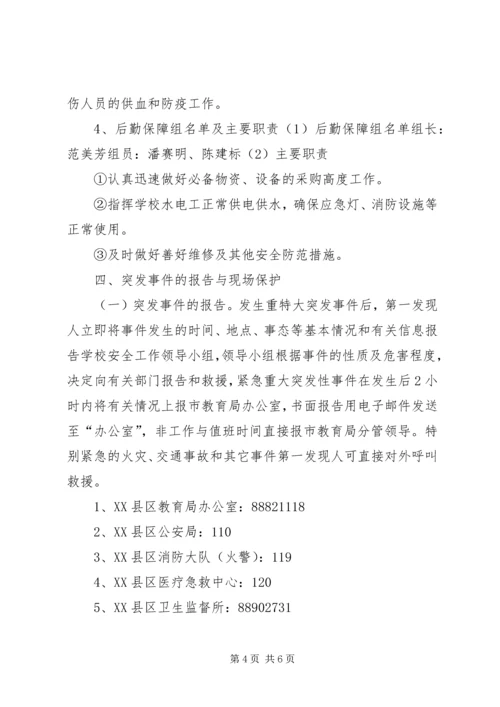 马家店小学突发事件应急处理预案.docx
