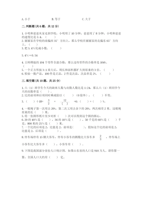2022六年级上册数学期末测试卷及参考答案（综合卷）.docx