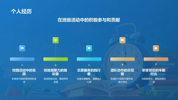 蓝色手绘风班委竞选自我介绍PPT模板