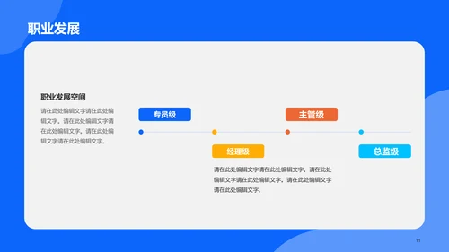 蓝色插画春季校园大型招聘PPT