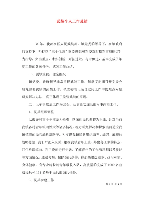 武装个人工作总结.docx
