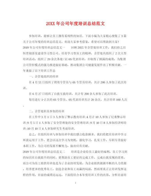 精编之公司年度培训总结范文.docx