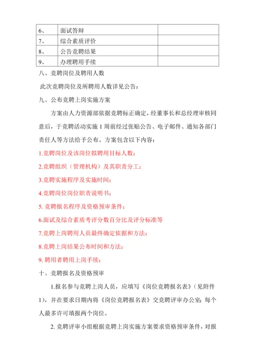 岗位竞聘实施专项方案.docx