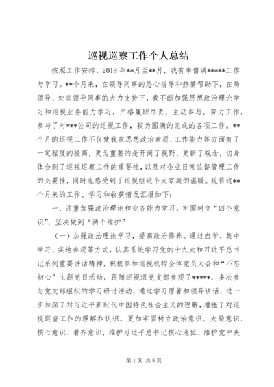 巡视巡察工作个人总结.docx