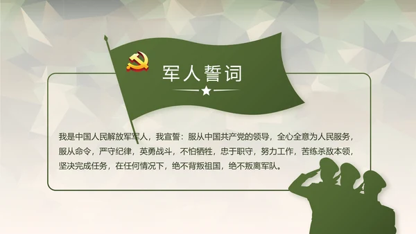 迷彩风格青春梦强军梦部队教育演讲动态PPT