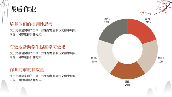 水墨中国风教学通用PPT课件模版