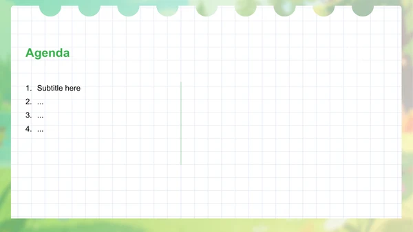 绿色插画风暑假夏令营心得体会PPT主题