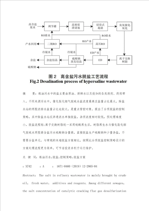 炼油污水中盐来源解析及控制策略