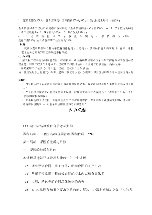 6289 工程招标与合同管理