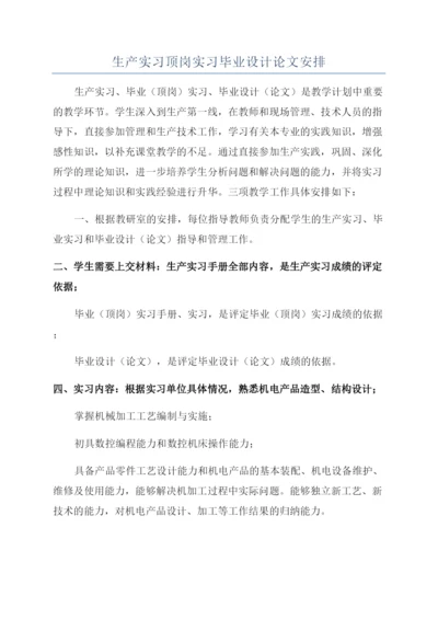 生产实习顶岗实习毕业设计论文安排.docx