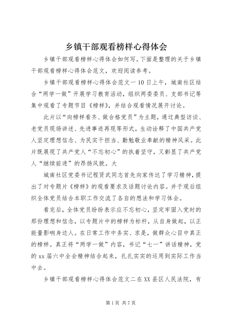 乡镇干部观看榜样心得体会.docx
