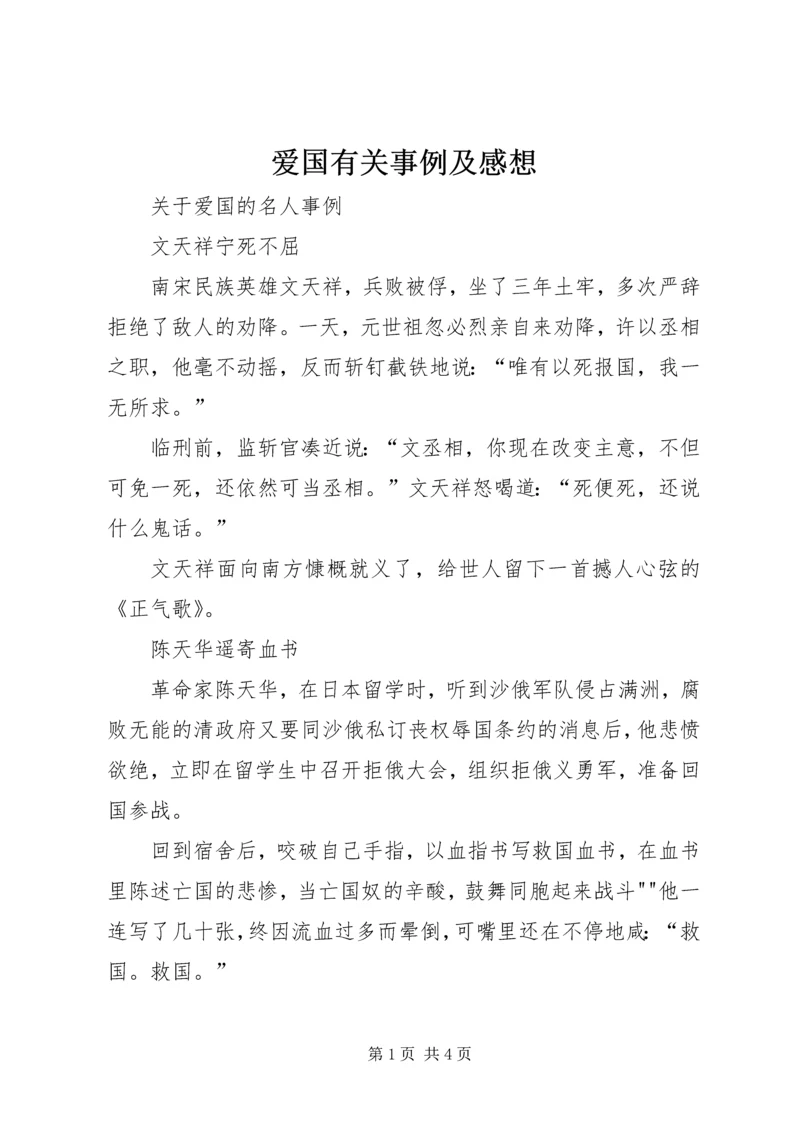 爱国有关事例及感想_2.docx