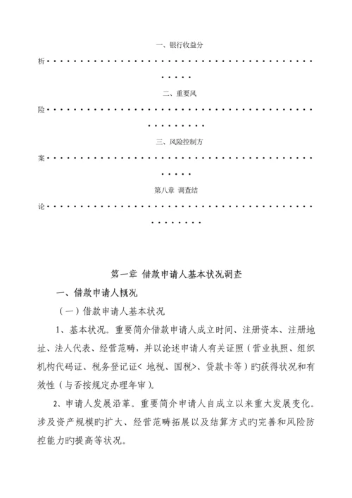 公司具体申请万元专项项目贷款的调查汇总报告.docx