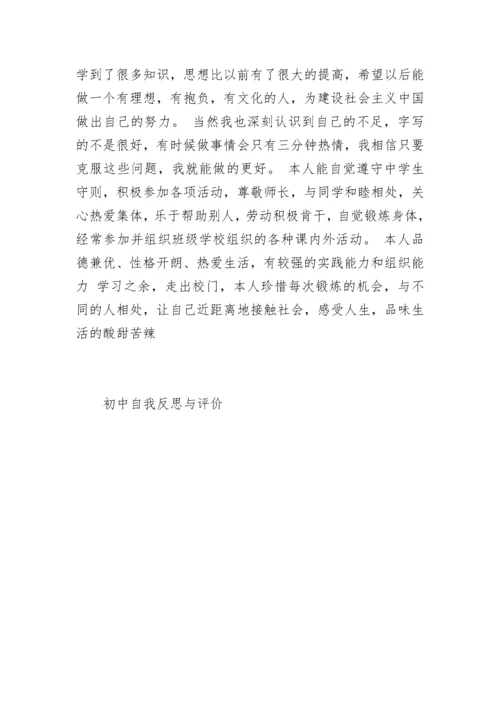 初中自我反思与评价.docx