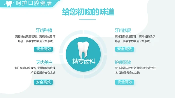 蓝色简约医疗牙科工作总结汇报PPT