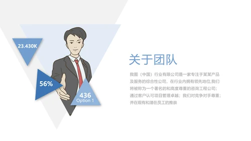 创意极简三角形企业宣传公司简介PPT模板