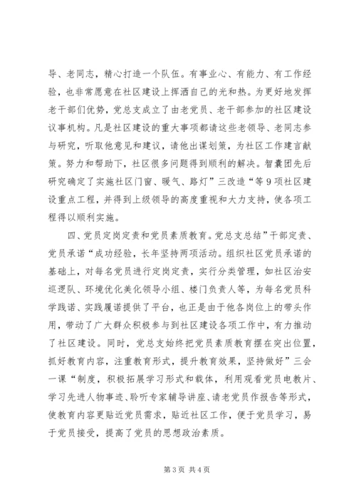 小区党总支优秀事迹汇报材料.docx