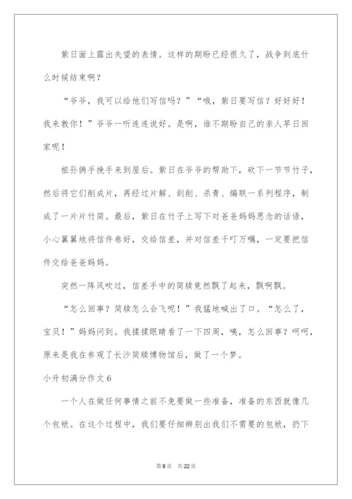 2022小升初满分作文(通用15篇).docx