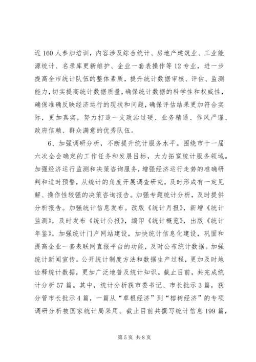 市统计局XX年工作总结及XX年工作计划.docx