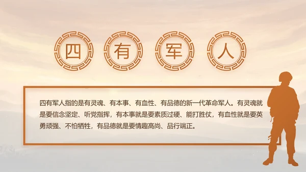 八一军事部队年终工作总结述职报告动态PPT模板