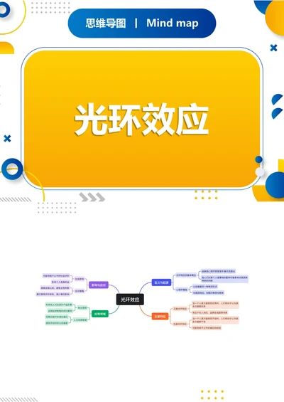 光环效应原理知识分享思维导图
