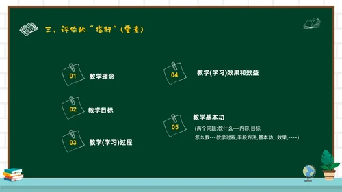 绿色黑板风教师关于评课PPT如何听课评课