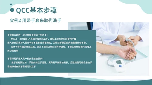 商务风提高手卫生依从性QCC知识培训品管圈医疗质量管理品管圈
