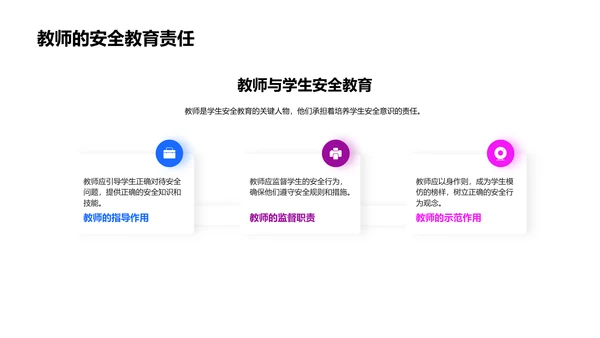 小学安全教育实践PPT模板