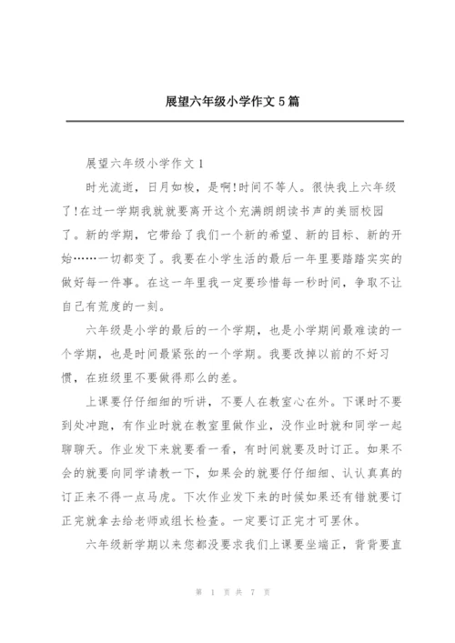 展望六年级小学作文5篇.docx