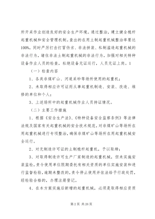 非煤矿山等场所在用起重机械专项整治实施方案.docx