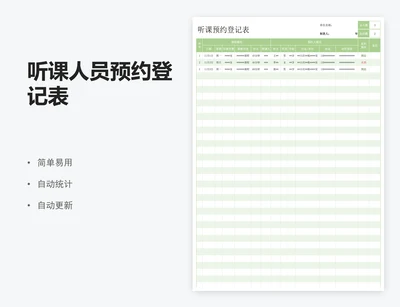 听课人员预约登记表