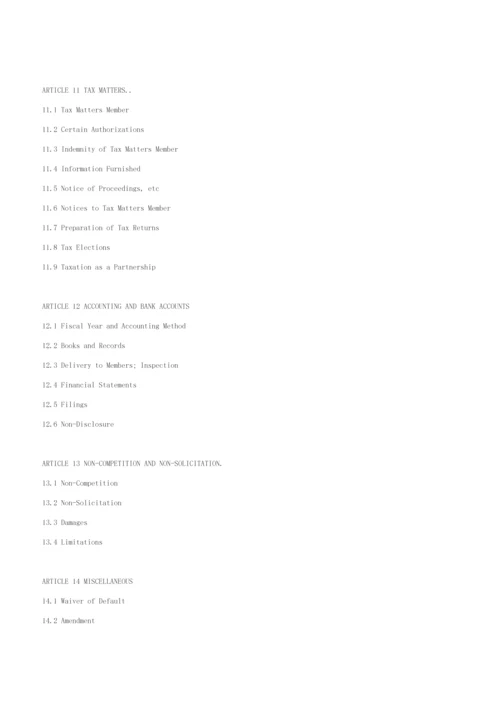 LimitedLiabilityCoAgreement有限责任公司新版章程B.docx