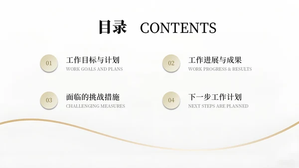 浅金商务工作总结汇报通用PPT模板