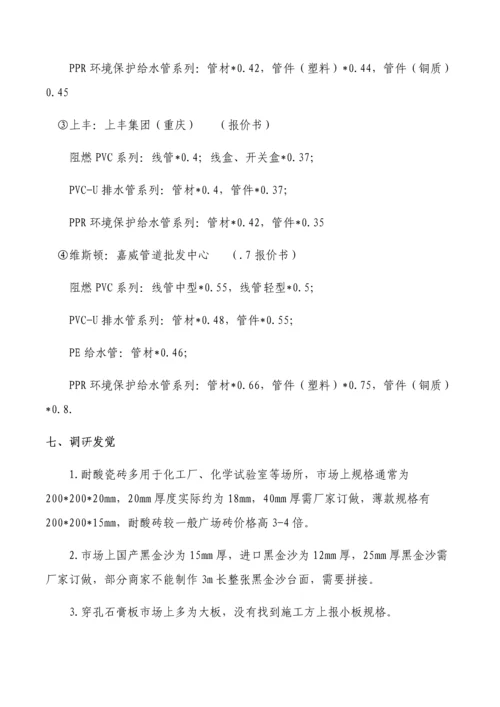 材料价格调研报告模板.docx