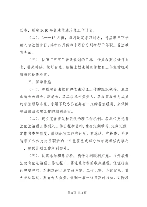 房管局依法治理工作计划.docx