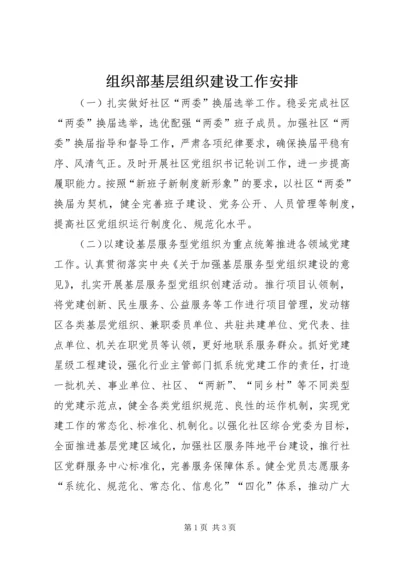 组织部基层组织建设工作安排.docx