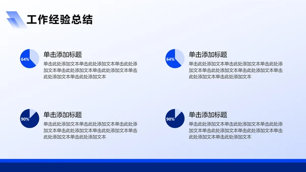 蓝色商务风工作总结PPT模板