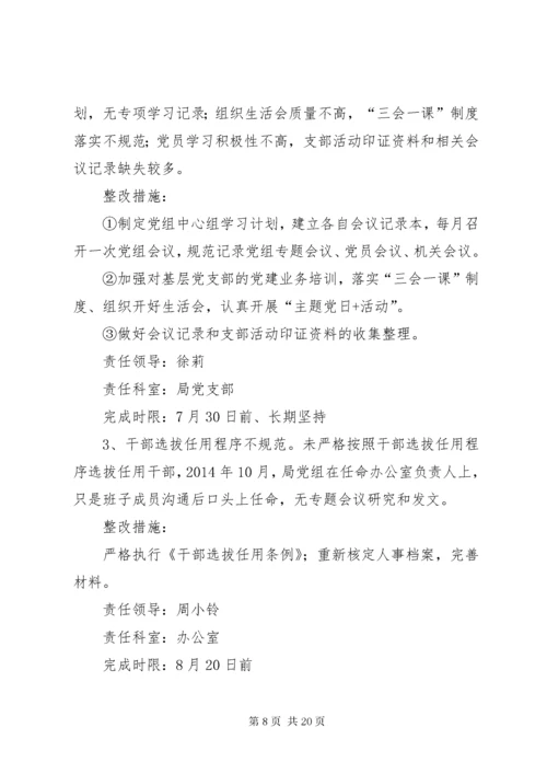 关于落实区巡察组反馈意见的整改方案.docx