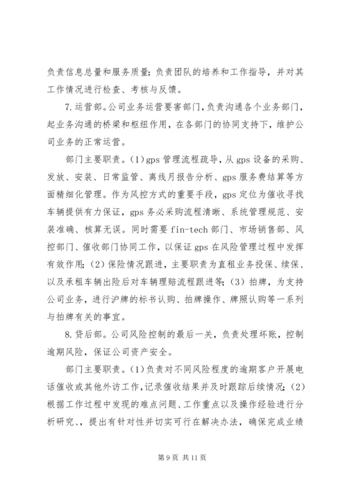 关于XX公司组织架构设立.docx